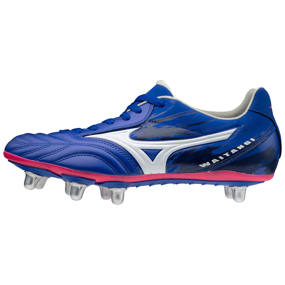 Mens Mizuno Waitangi PS Rugby Boots Blue/White Philippines (EZJUYX293)